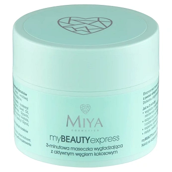 Miya myBEAUTYexpress, maseczka 3-minutowa, wygładzająca z aktywnym węglem kokosowym, 50 g