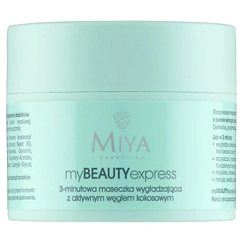 Miya myBEAUTYexpress, maseczka 3-minutowa, wygładzająca z aktywnym węglem kokosowym, 50 g