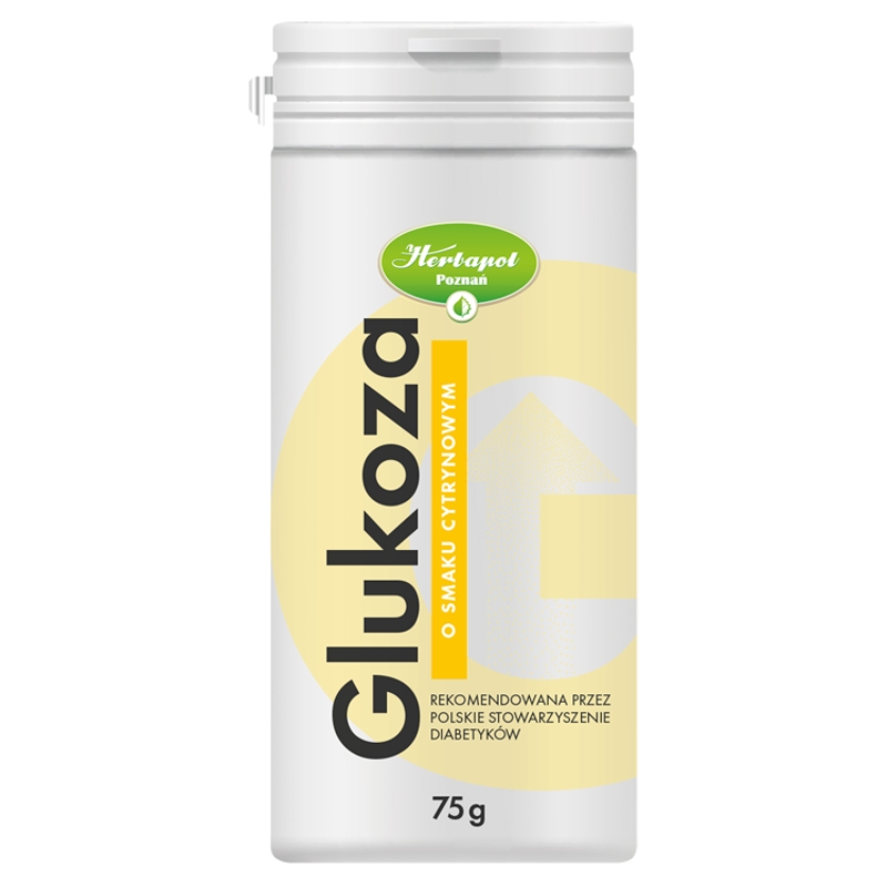Glukoza o smaku cytrynowym, proszek do sporządzania roztworu doustnego o smaku cytrynowym, 75 g