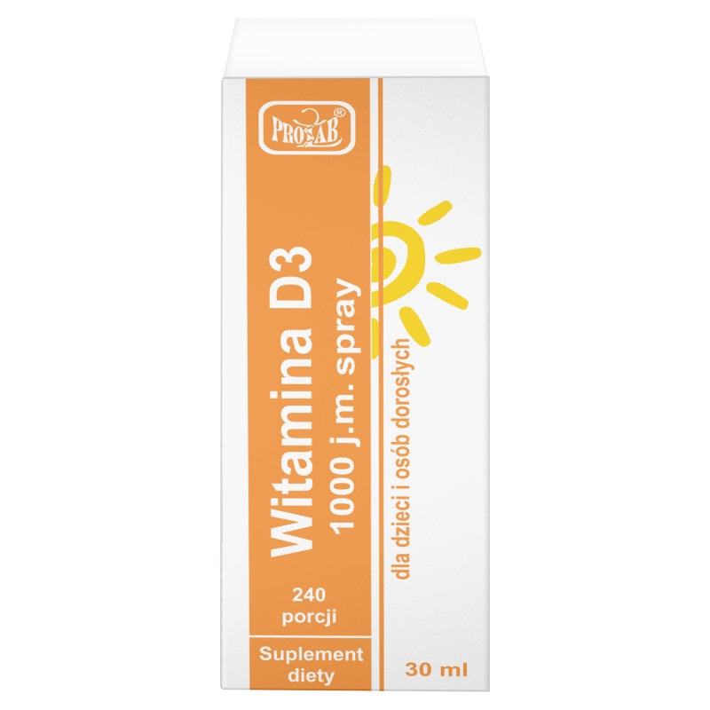 Witamina D3 1000 j.m. , spray dla dzieci i dorosłych, 30 ml