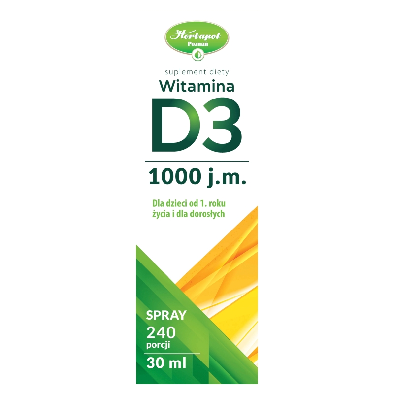 Witamina D3 1000 j.m. , spray dla dzieci i dorosłych, 30 ml