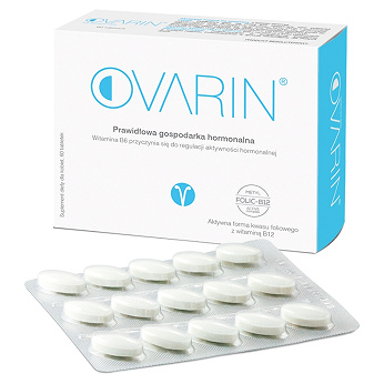 Ovarin, tabletki ze składnikami wspomagającymi utrzymanie prawidłowej gospodarki hormonalnej, 60 szt.
