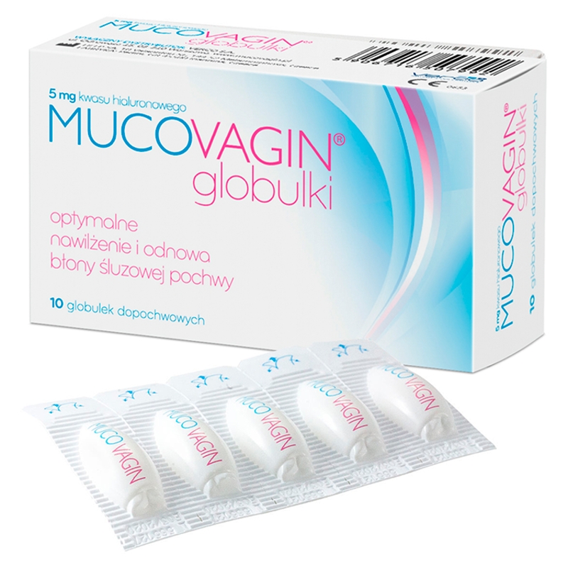 Mucovagin  nawilżające globulki dopochwowe, 10 szt.