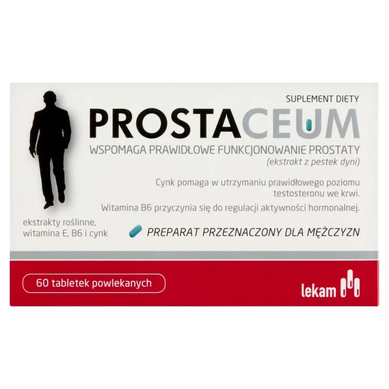 Prostaceum, tabletki ze składnikami wspomagającymi funkcjonowanie prostaty, 60 szt.