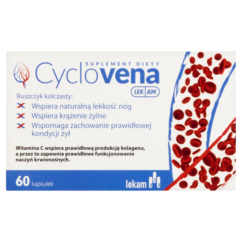 Cyclovena kapsułki ze składnikami wspomagającymi krążenie żylne, 60 szt.