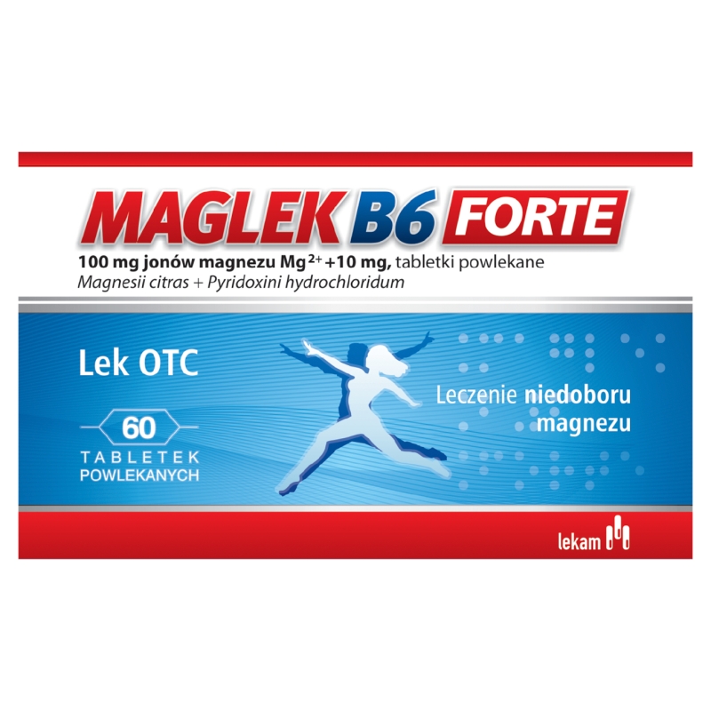 Maglek B6 Forte 100mg Mg2+ + 10mg 60 tabletek