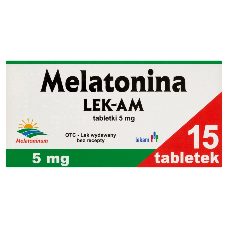 Melatonina LEK-AM 5 mg, 15 tabletek