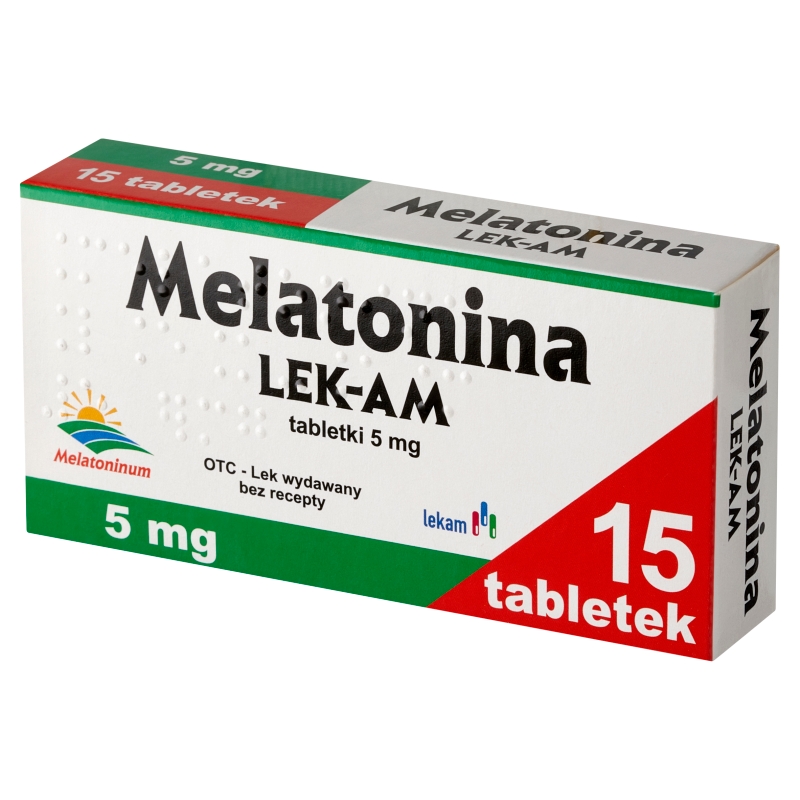 Melatonina LEK-AM 5 mg, 15 tabletek