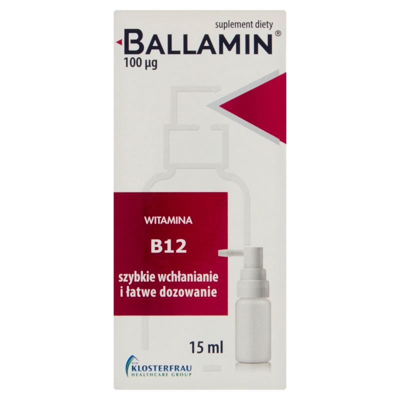 Ballamin , spray do ust z witaminą B12, 15 ml