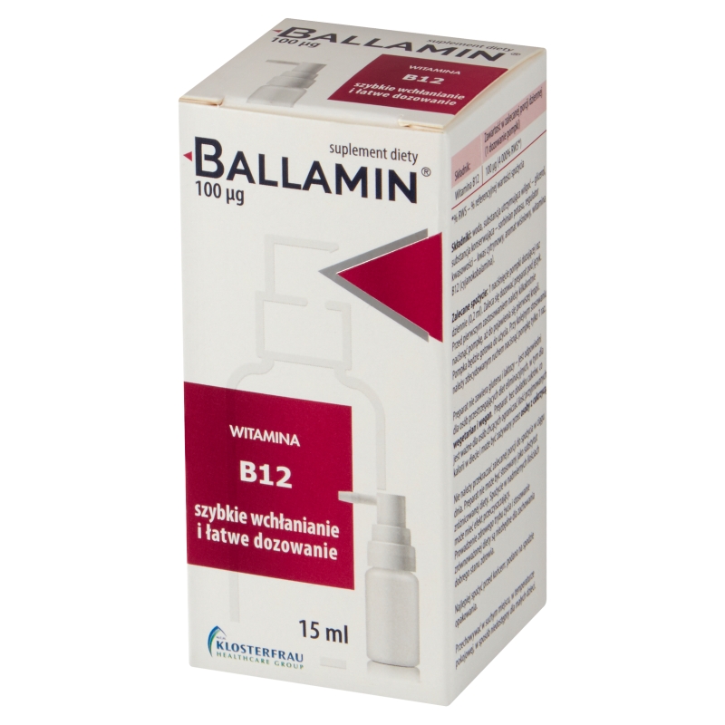 Ballamin , spray do ust z witaminą B12, 15 ml
