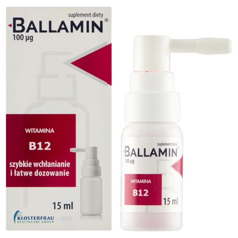 Ballamin , spray do ust z witaminą B12, 15 ml