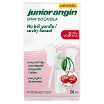 Junior-Angin spray do gardła o smaku wiśniowym, 20 ml