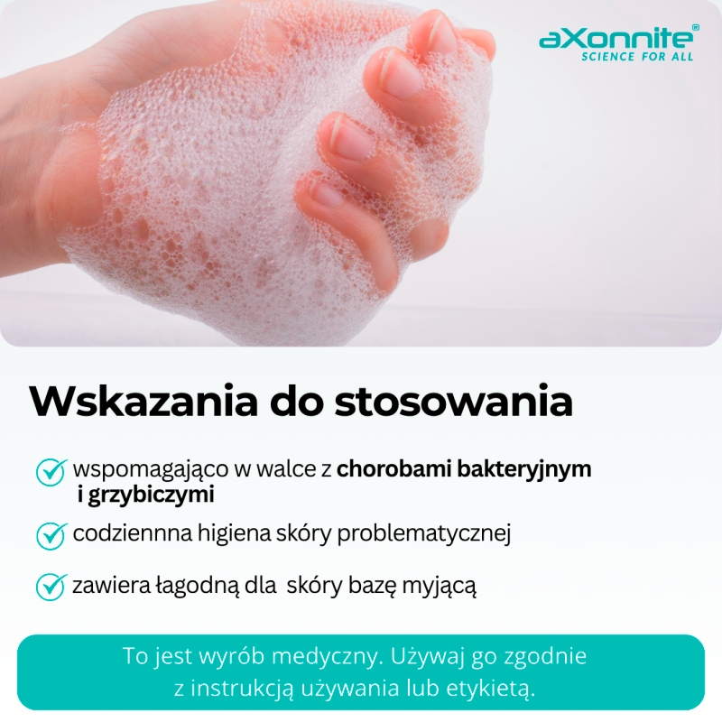 Nanobiotic MED Silver Wash & Protect, mydło w żelu do rąk i ciała ze srebrem, 500 ml