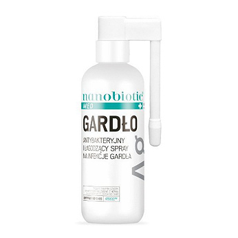 Nanobiotic Med Silver Gardło , spray wspomagający zwalczanie infekcje bakteryjne gardła, 30 ml