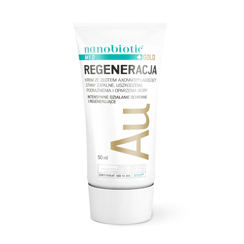 Nanobiotic Gold Skin Repair, krem łagodzący ze złotem, 50 ml