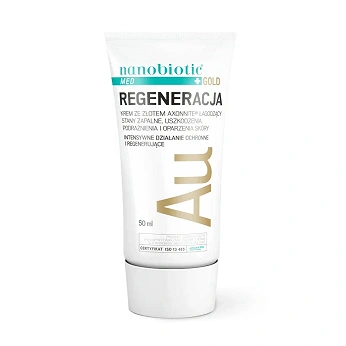 Nanobiotic Gold Skin Repair, krem łagodzący ze złotem, 50 ml