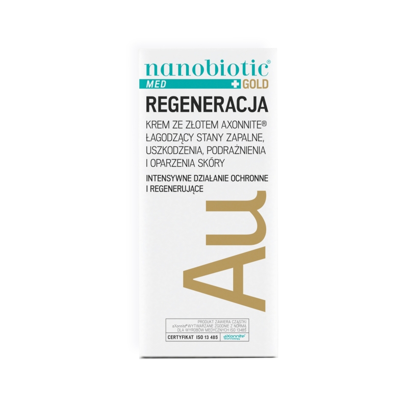 Nanobiotic Gold Skin Repair krem łagodzący ze złotem, 50 ml