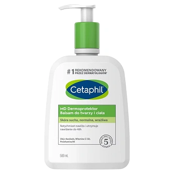 CETAPHIL MD Dermoprotektor, balsam do twarzy i ciała dla skóry suchej, normalnej, lub wrażliwej, 500 ml, 1 szt.