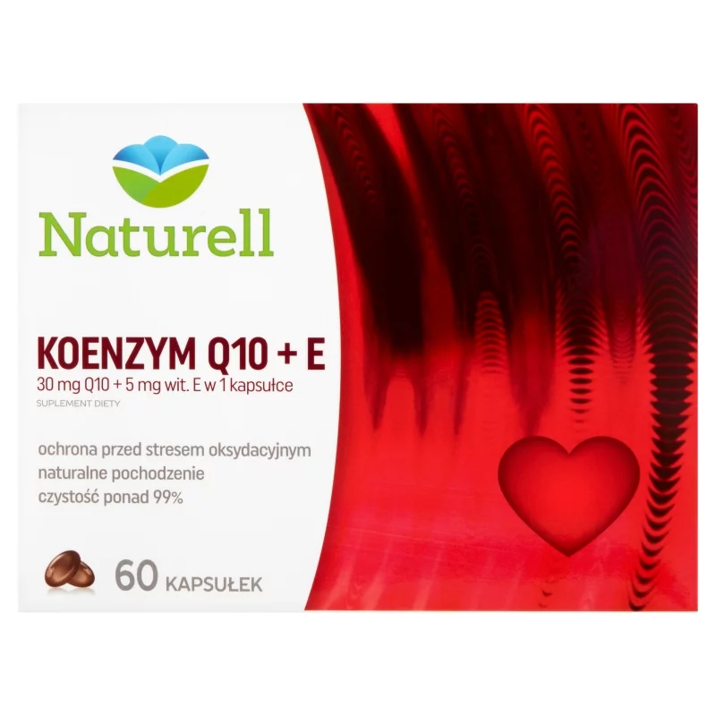 NATURELL Koenzym Q-10+E  kapsułki z koenzymem Q10 oraz witaminą E, 60 szt.