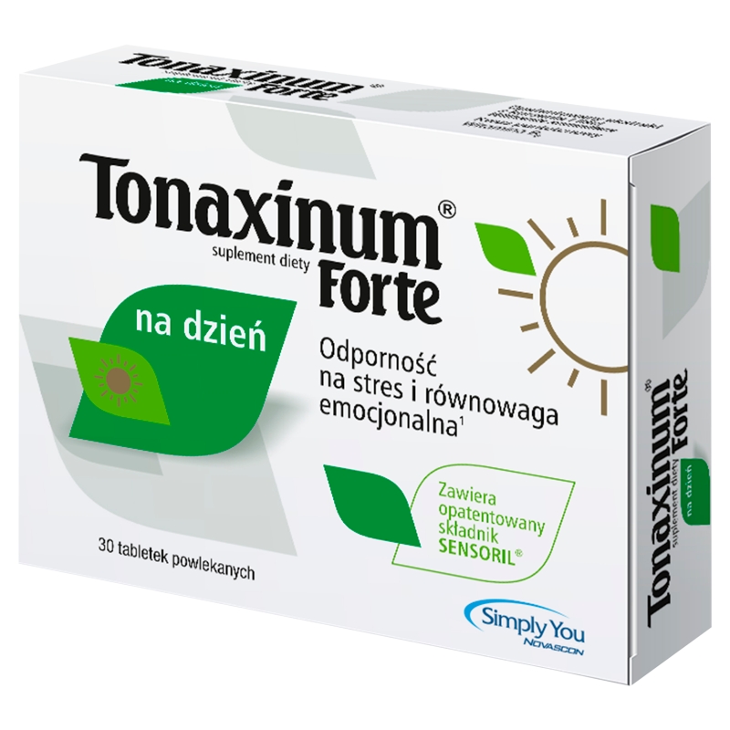 Tonaxinum Forte na dzień , tabletki dla osób narażonych na stres, 30 szt.
