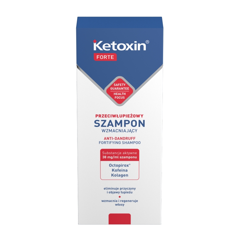 Ketoxin Forte, szampon przeciwłupieżowy wzmacniający i regenerujący włosy, 200 ml