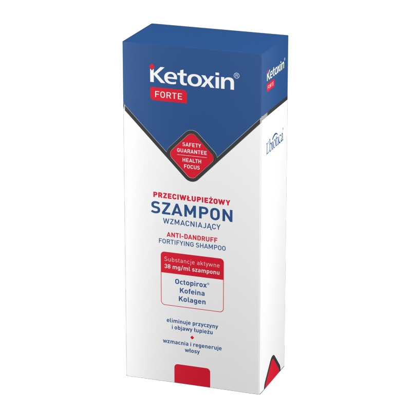 Ketoxin Forte, szampon przeciwłupieżowy wzmacniający i regenerujący włosy, 200 ml