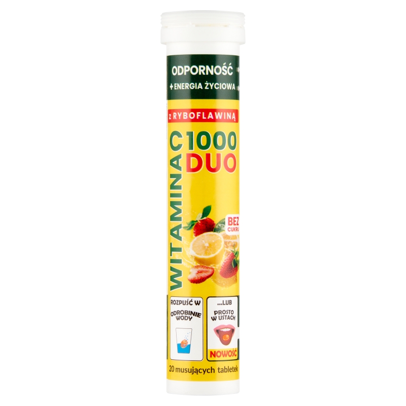 Witamina C 1000 mg DUO tabletki musujące z witaminą C, 20 szt.