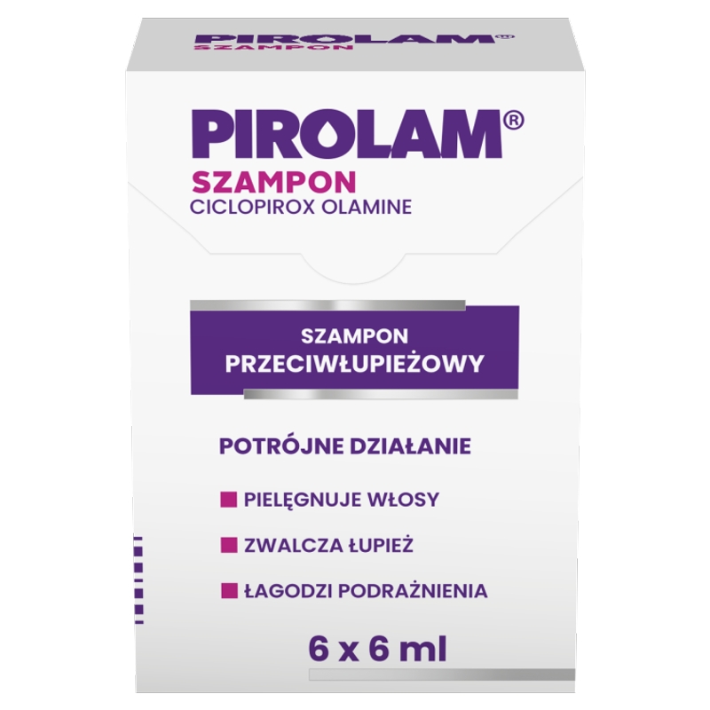 Pirolam szampon, przeciwłupieżowy, 6 sasz. x 6 ml
