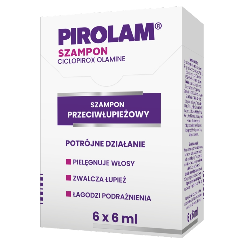 Pirolam szampon, przeciwłupieżowy, 6 sasz. x 6 ml