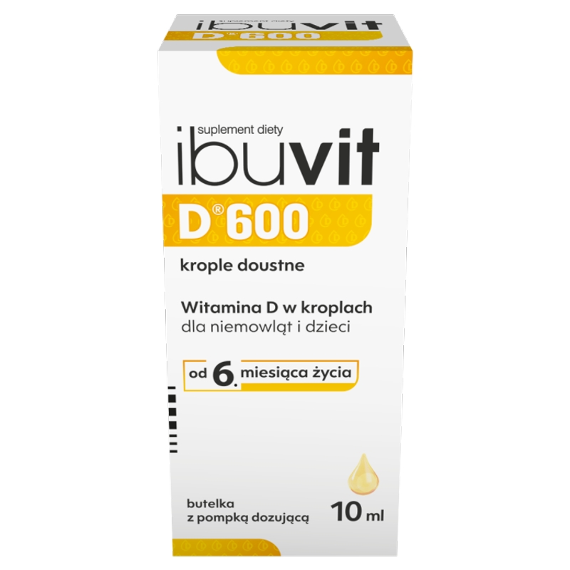 Ibuvit D 600, krople doustne ze składnikami wzmacniającymi odporność, 10 ml
