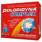 Polopiryna Complex 500 mg + 2 mg + 15,58 mg, proszek na leczenie objawów przeziębienia i grypy, 12 sasz.