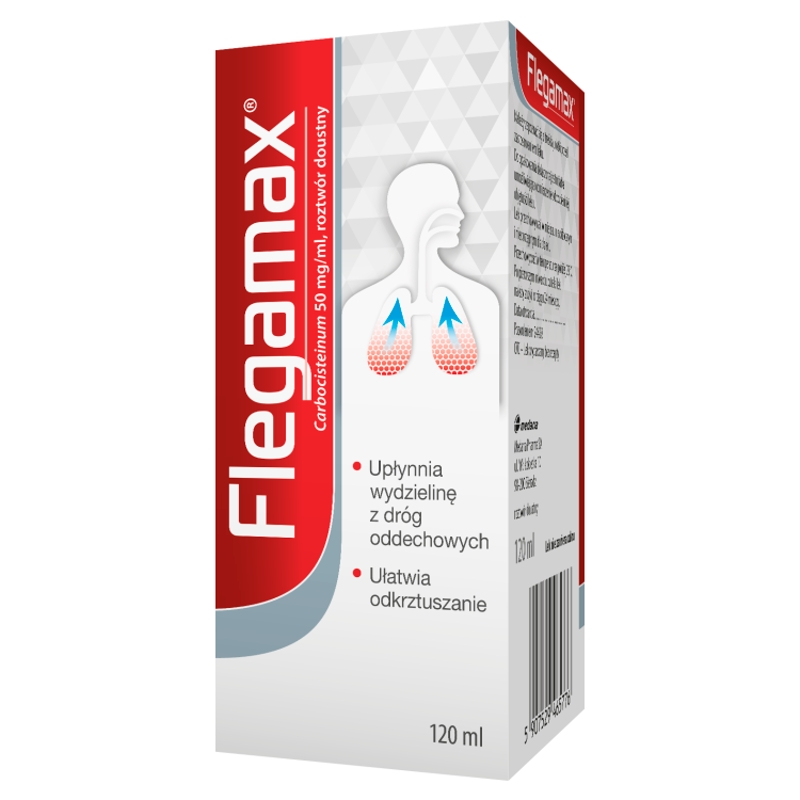 Flegamax roztwór doustny ułatwiający odkrztuszanie, butelka, 120 ml