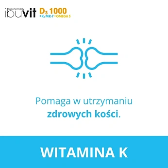 Ibuvit D3 1000 + K2 MK-7 Omega 3, kapsułki ze składnikami wzmacniającymi odporność, 30 szt.