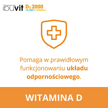 Ibuvit D3 2000 + K2 MK-7 Omega 3, kapsułki ze składnikami wzmacniającymi odporność, 30 szt.