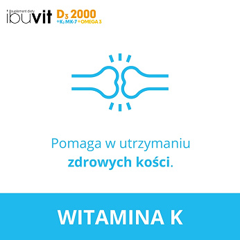 Ibuvit D3 2000 + K2 MK-7 Omega 3, kapsułki ze składnikami wzmacniającymi odporność, 30 szt.