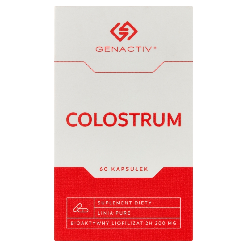 Colostrum Genactiv, kapsułki dla osób chcących zachować zdrowy organizm, 60 szt.