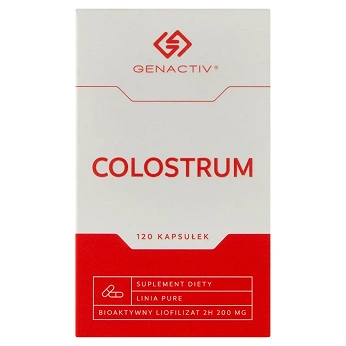 Colostrum Genactiv, kapsułki dla osób chcących zachować zdrowy organizm, 120 szt.