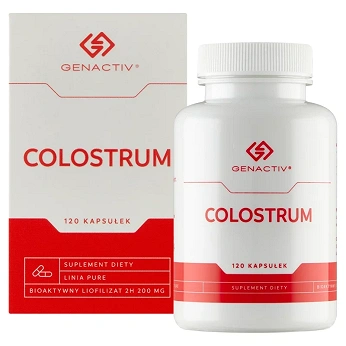 Colostrum Genactiv, kapsułki dla osób chcących zachować zdrowy organizm, 120 szt.