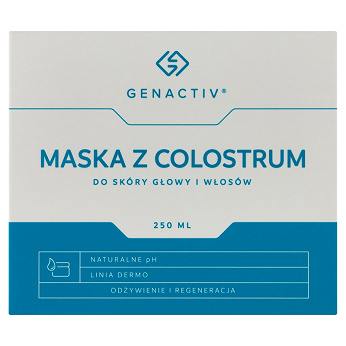 Genactiv Maska z Colostrum, odżywczo regenerująca do włosów i skóry głowy, 250 ml