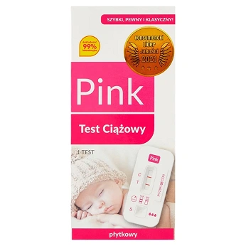 Pink Test , płytkowy test ciążowy, 1 szt.