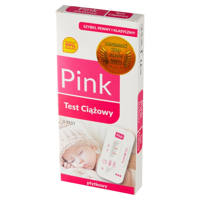Pink Test , płytkowy test ciążowy, 1 szt.
