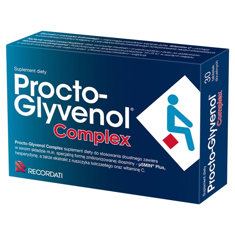 Procto-Glyvenol Complex, tabletki dla osób, które cierpią z powodu hemoroidów, 30 szt.
