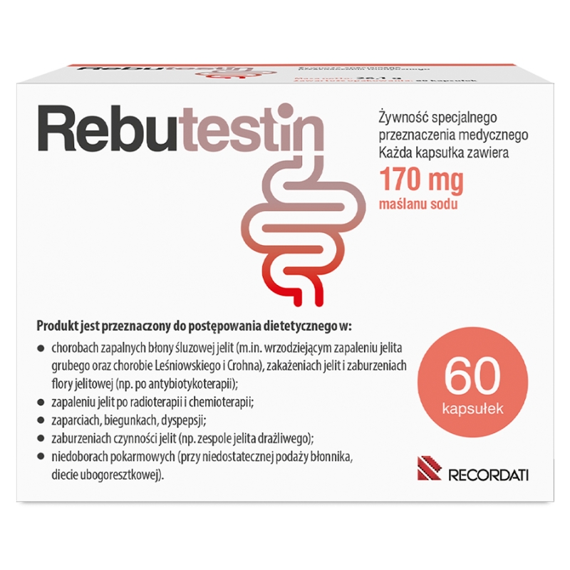 Rebutestin, kapsułki wspomagające w zaparciach, 60 szt.