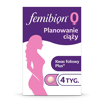 Femibion 0 Planowanie ciąży, tabletki ze składnikami uzupełniającymi dietę w foliany, 28 szt.