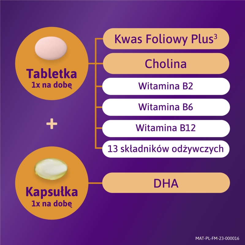 Femibion 2 Ciąża, uzupełnienie diety u kobiet od 13. tygodnia ciąży, 56 tabletek + 56 kapsułek