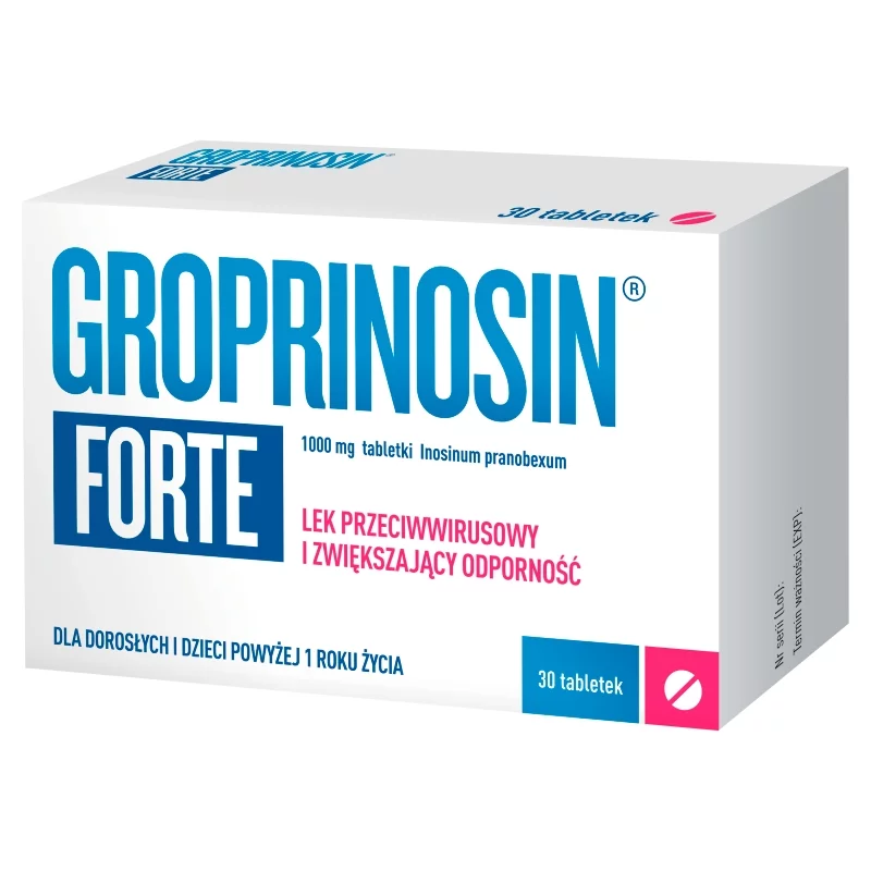 Groprinosin Forte, tabletki przeciwwirusowe wzmacniające odporność, 30 szt.