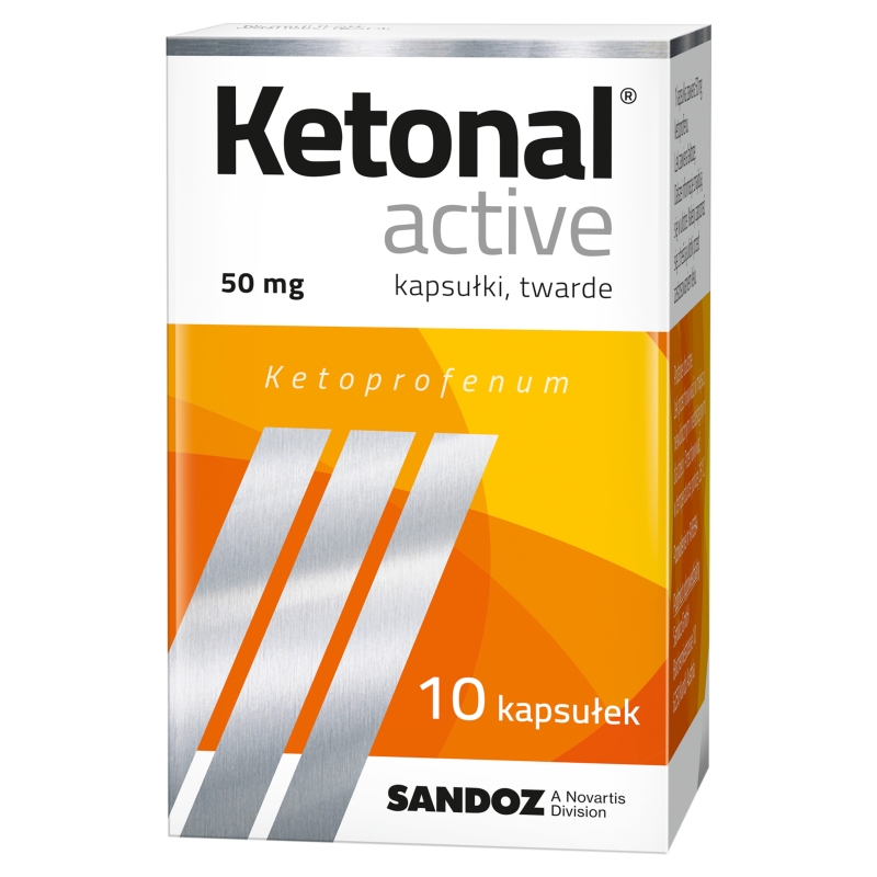 Ketonal active, kapsułki na ból słaby i umiarkowany różnego pochodzenia, 10 szt.