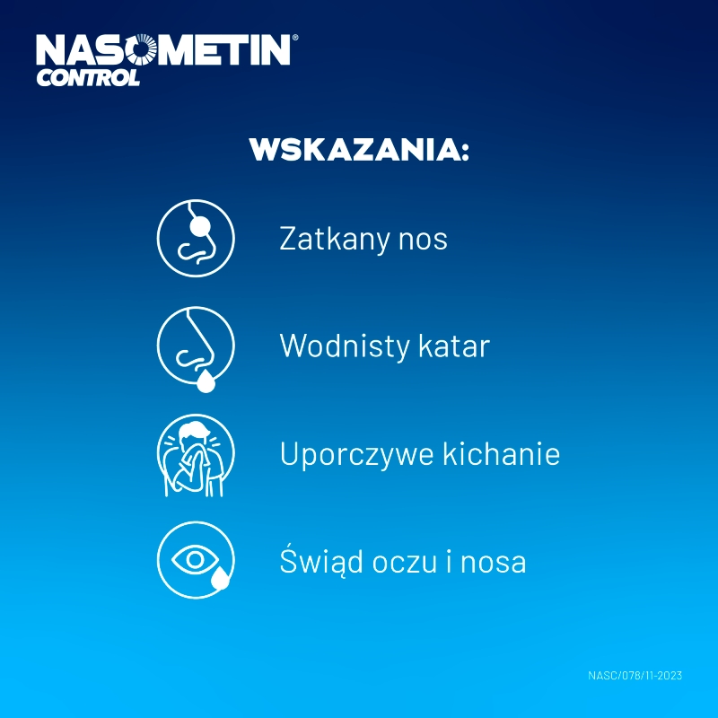 Nasometin Control, aerozol na alergiczne zapalenie błony śluzowej nosa, 120 dawek