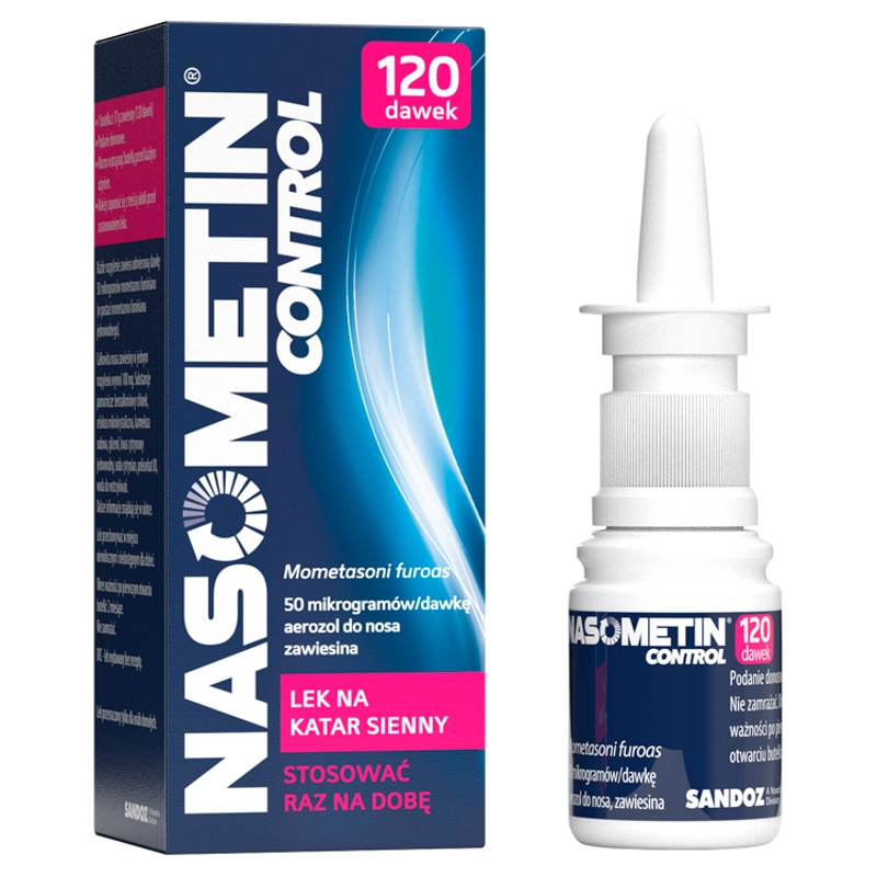 Nasometin Control, aerozol na alergiczne zapalenie błony śluzowej nosa, 120 dawek