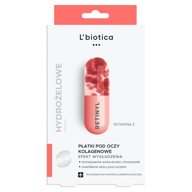 L'Biotica Kolagenowe Płatki pod Oczy wygładzające zmarszczki, 3 pary